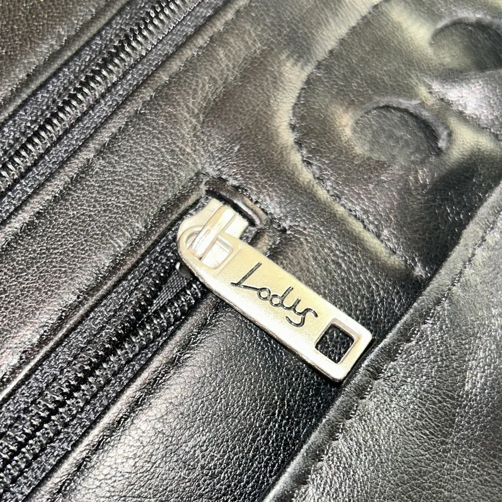 Elegant Black Leather Briefcase by Latico